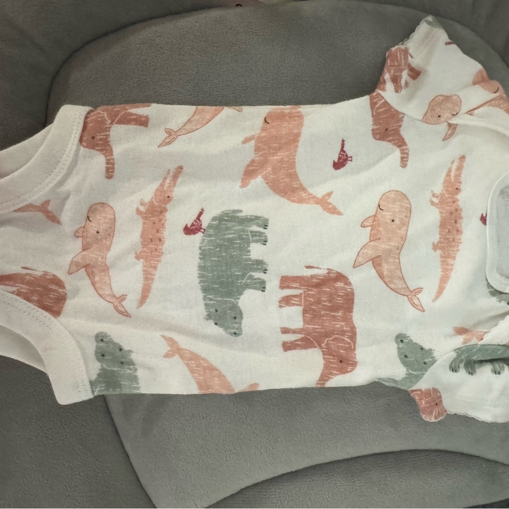 Adorable Animal Print Baby Onesie